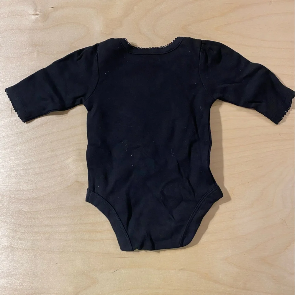 Garanimals Black Snow Cute Cat Bodysuit Newborn (OQ)